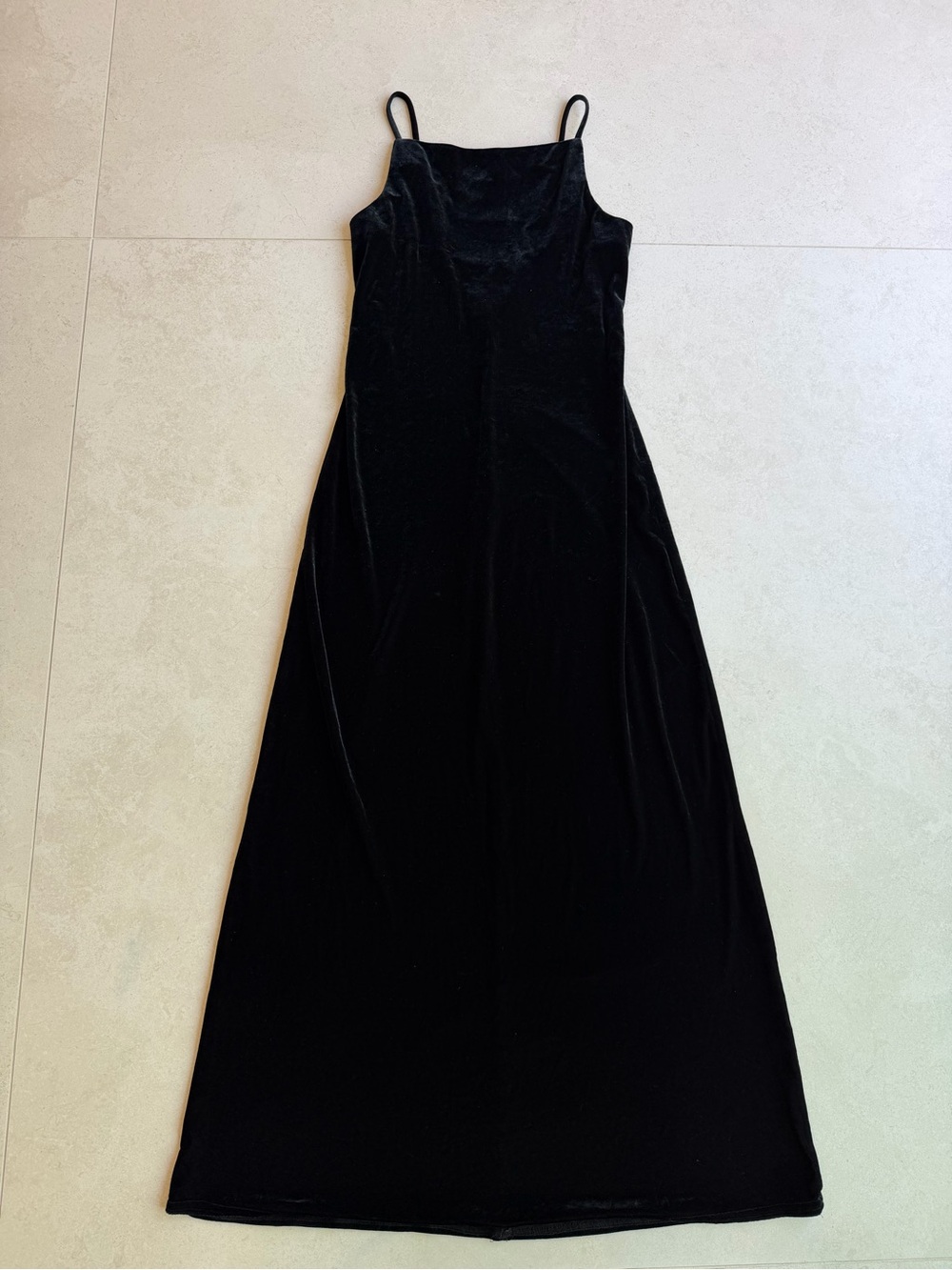 Classic Black Velvet Slip Dress Roberta size Medium